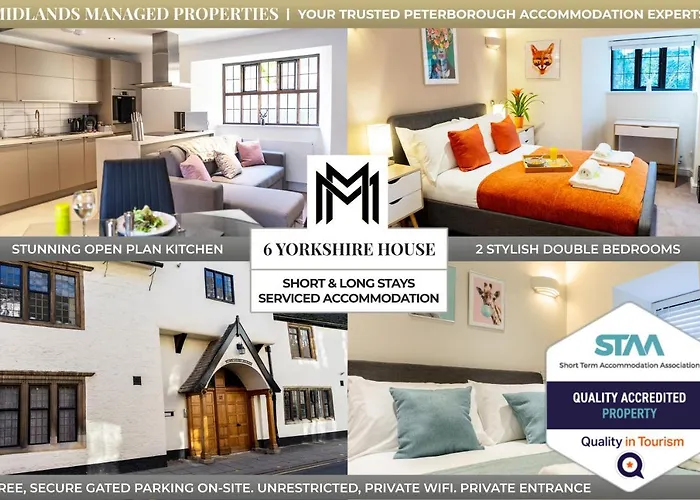 Stylish 2 Bed Apartment, Stunning City Centre Location, With Free Secure, Gated Parking On-Site & Private Wifi, With Private Entrance & Courtyard Garden & Highly Rated