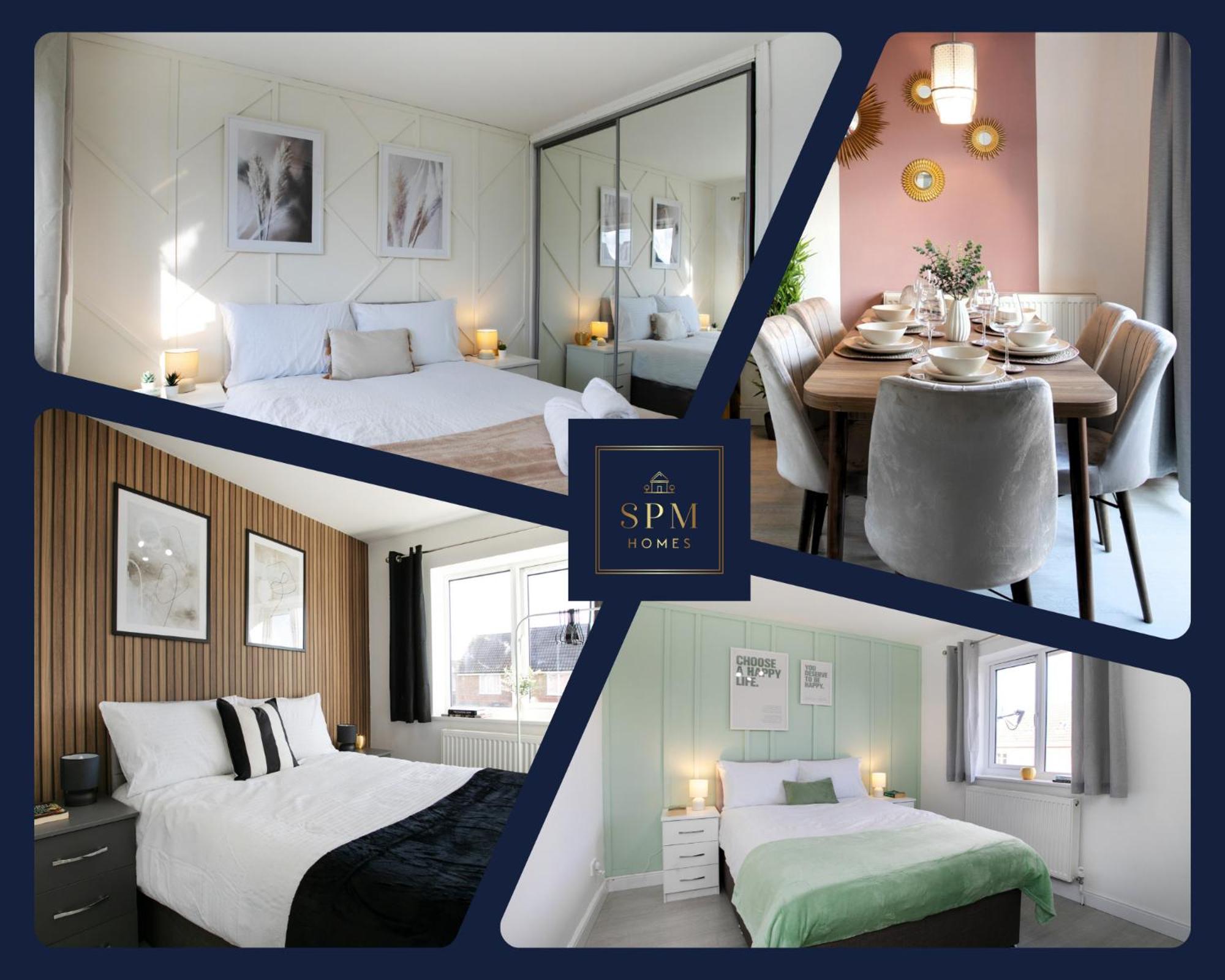 4 Bed House-parking-wifi-smart Tvs In Each Bedroom-special Rates Available Apartment *
